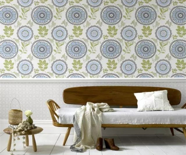 护墙板壁纸效果图,护墙板加壁纸好看吗