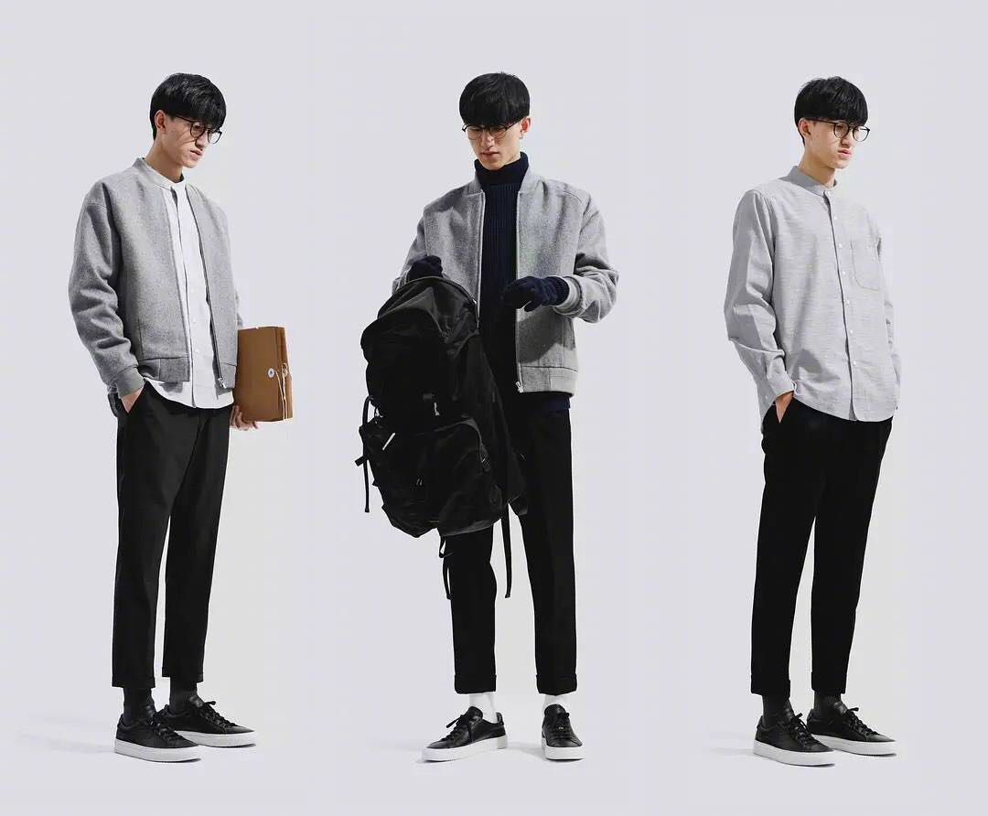 秋冬季时尚有型男装套装,保暖又不笨重的穿搭男