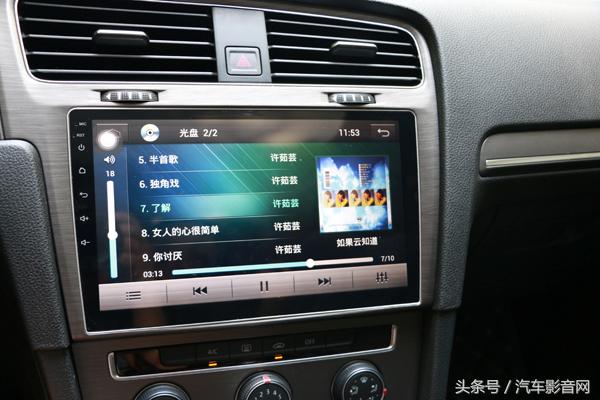 高尔夫7中控大屏改装推荐,高尔夫7升级新款仪表