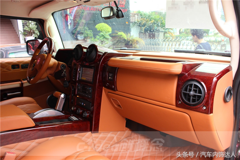 悍马h2改装led顶灯,悍马h2奢华改装内饰