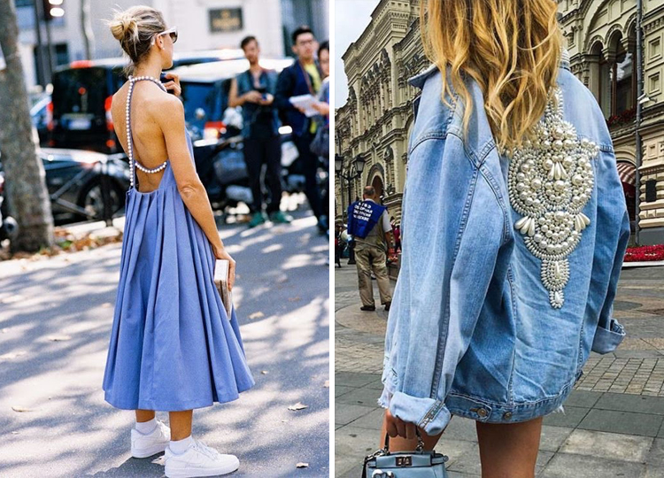 打破服装常规形态与搭配,珍珠搭出n种时尚感