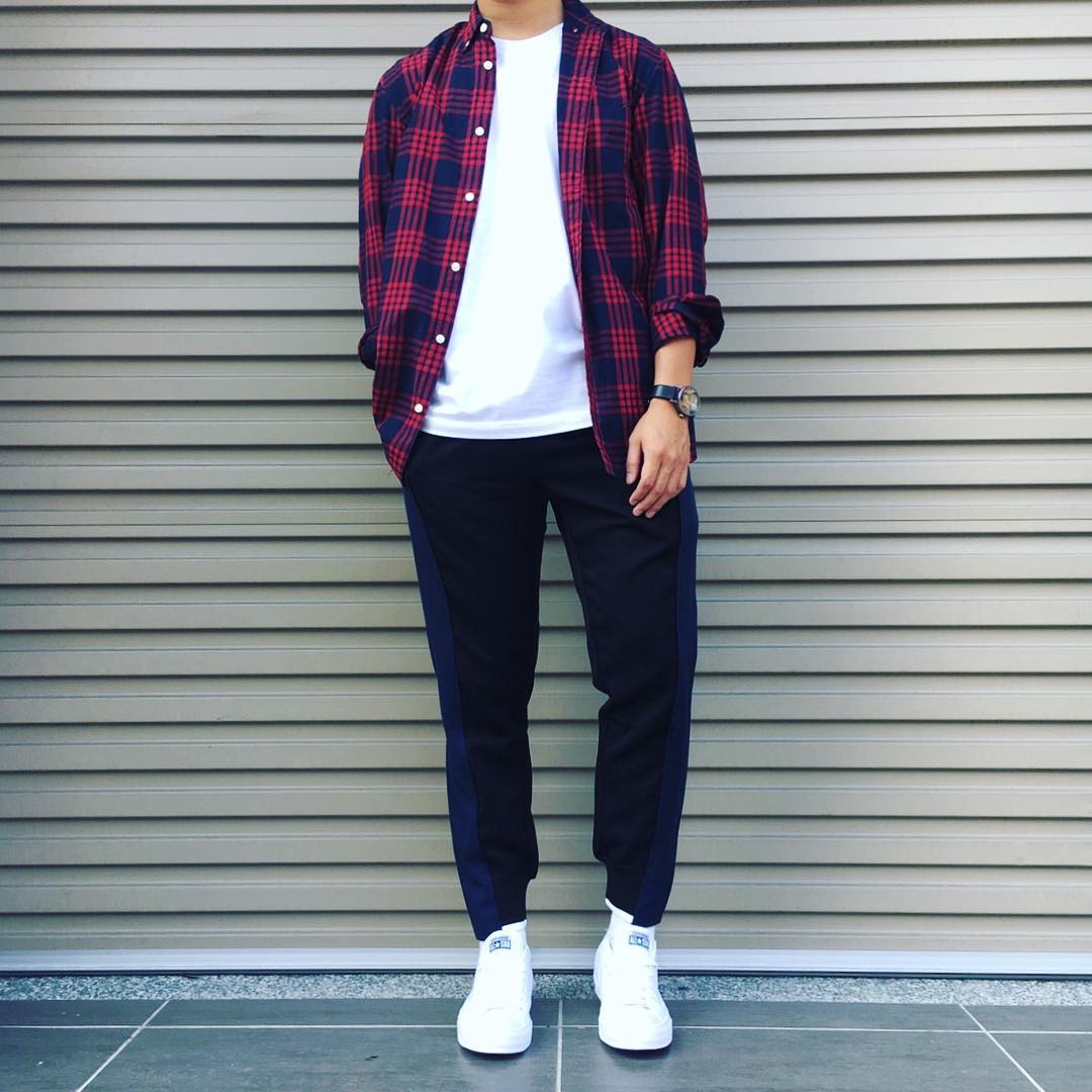 一件纯白的t恤搭配拉风的tee,一件白t恤男