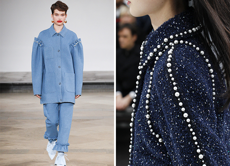 打破服装常规形态与搭配,珍珠搭出n种时尚感