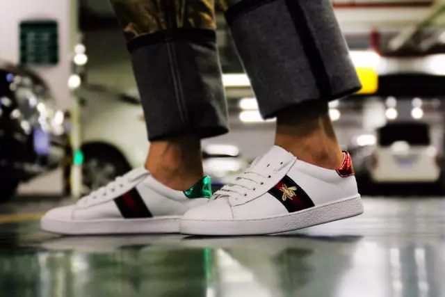 古琦印花小白鞋,古琦小白鞋同款