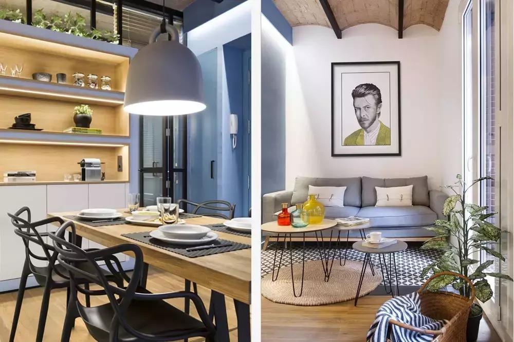 室内设计丨40平地中海风格的巴塞罗那海边度假小屋