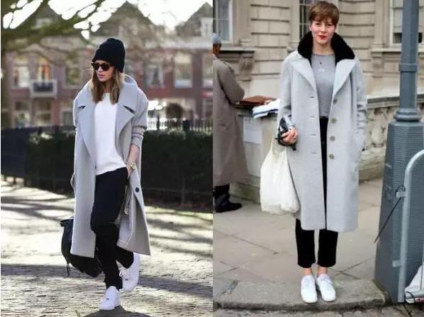 穿累了高跟鞋，来试试大衣的新搭档