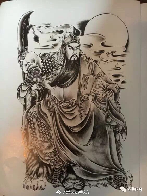 想纹个满背关公怕背不动,想纹个关公