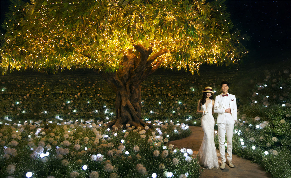 1毛钱拍照特效,外滩婚纱照夜景特效