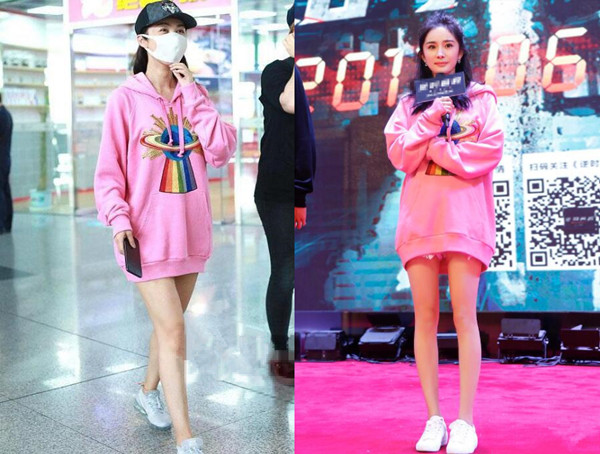 李菲儿穿运动裙,李菲儿穿搭卫衣