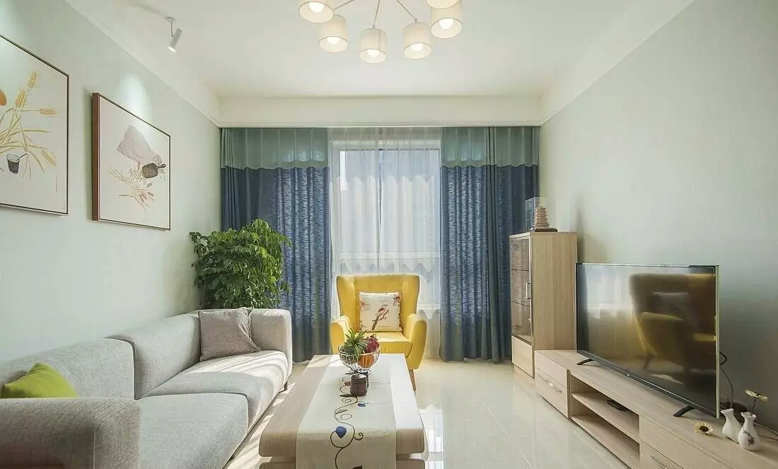 北欧宜家风格吊顶效果图 (北欧简约风格灯池)