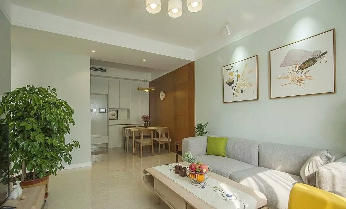 北欧宜家风格吊顶效果图 (北欧简约风格灯池)