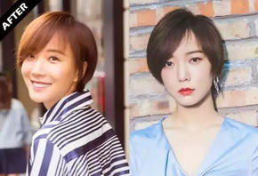 拯救大额头高发际线学王珞丹微风刘海超短发就搞定了