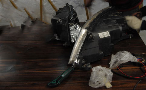 东莞途观改灯双光透镜多少钱,海拉大灯途观