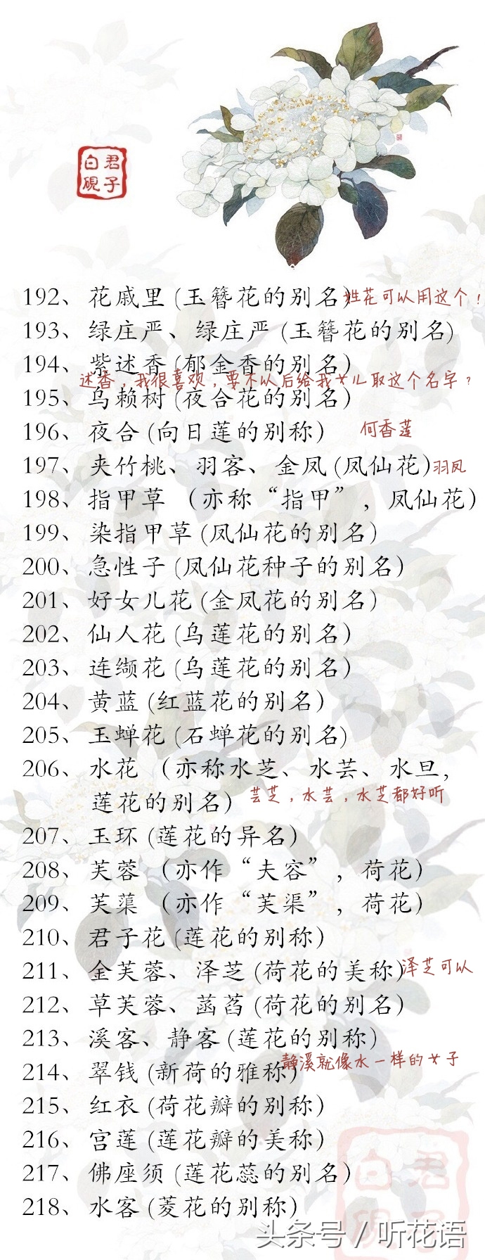 花的别称一个字,给孩子取一个寓意很健康的名字