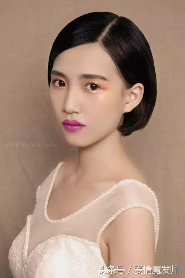 短发新娘可以自己弄的造型,短发新娘造型秀禾服