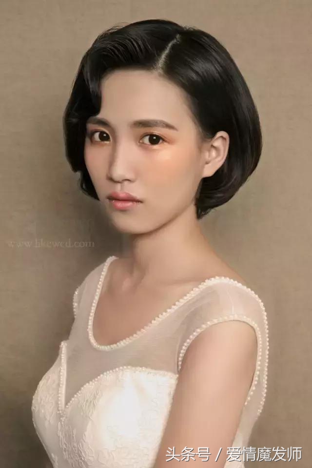 短发新娘可以自己弄的造型,短发新娘造型秀禾服