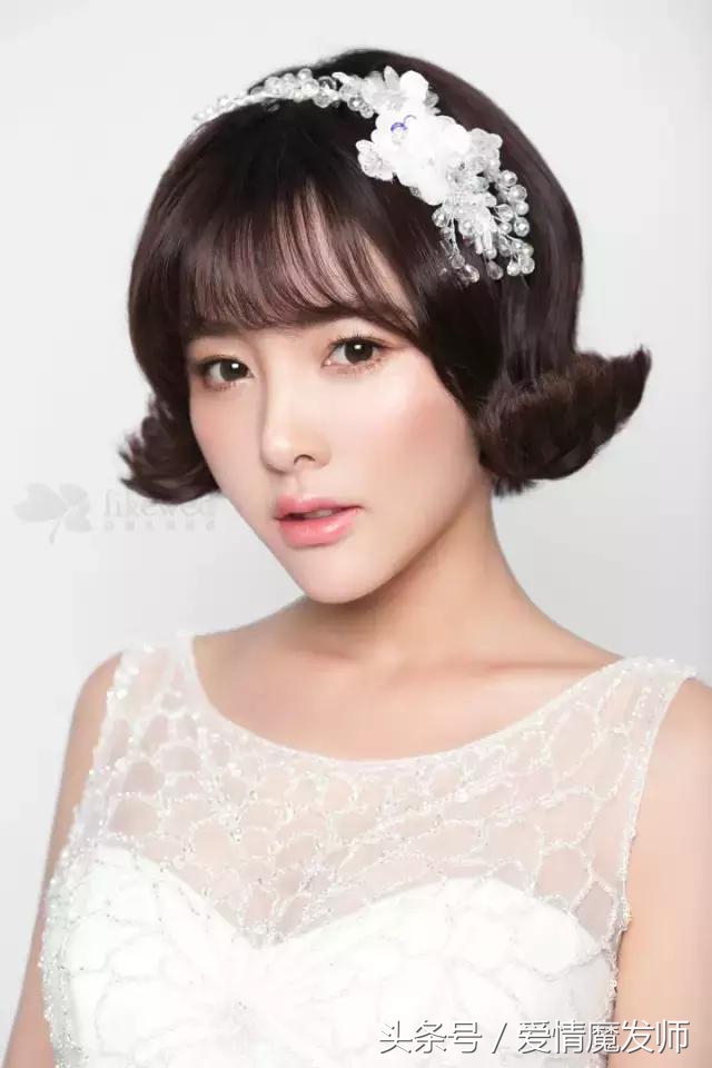 短发新娘可以自己弄的造型,短发新娘造型秀禾服