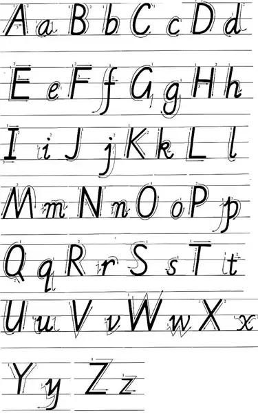 26个字母书写规范详解,英语衡水体26字母规范写法
