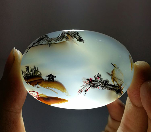 石头上的书法创作,石头上雕刻艺术品