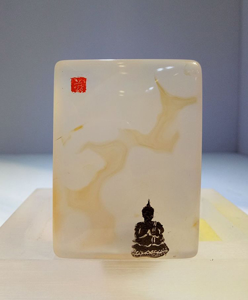 石头上的书法创作,石头上雕刻艺术品