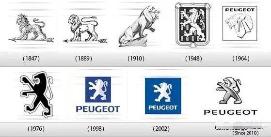 狮子车标有哪几款,标致狮王标志历史