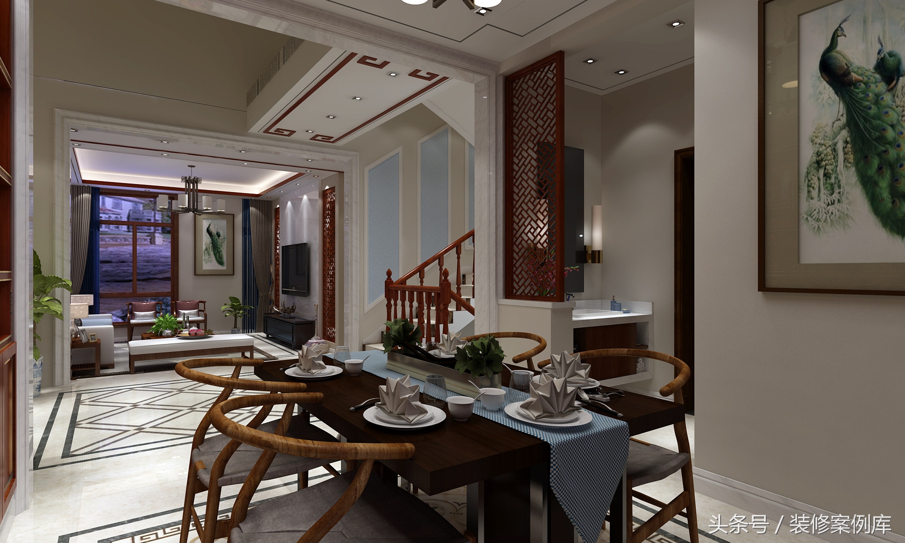 石家庄瑞府360平米别墅,石家庄瑞府三室装修