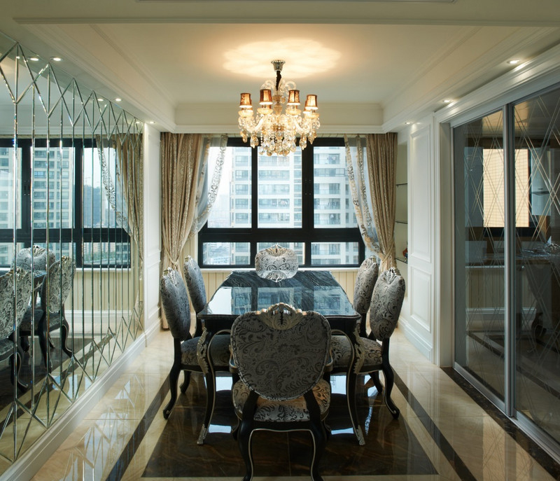 邻居超羡慕餐厅设计，无锡华仁凤凰城165平，简欧三居室硬装14万