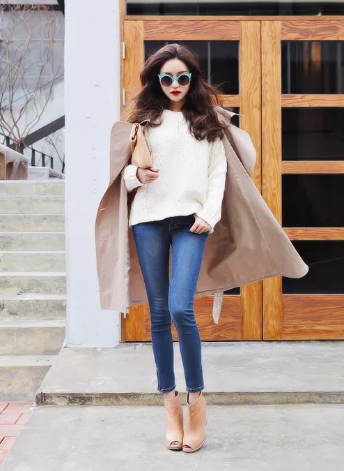 紧身牛仔穿出优雅气质,牛仔系类穿出大牌感觉