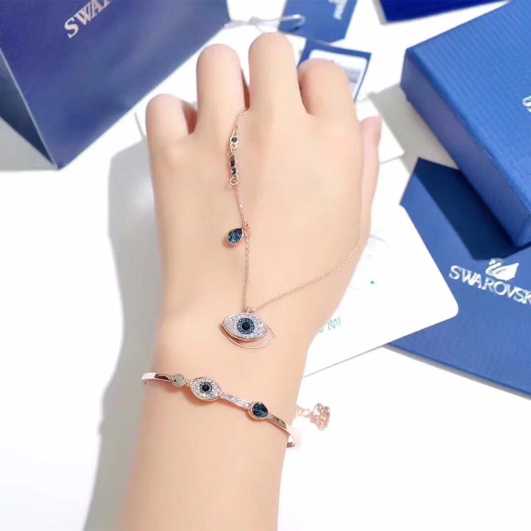 施华洛世奇swarovski恶魔之眼项链,swarovski施华洛世奇手镯