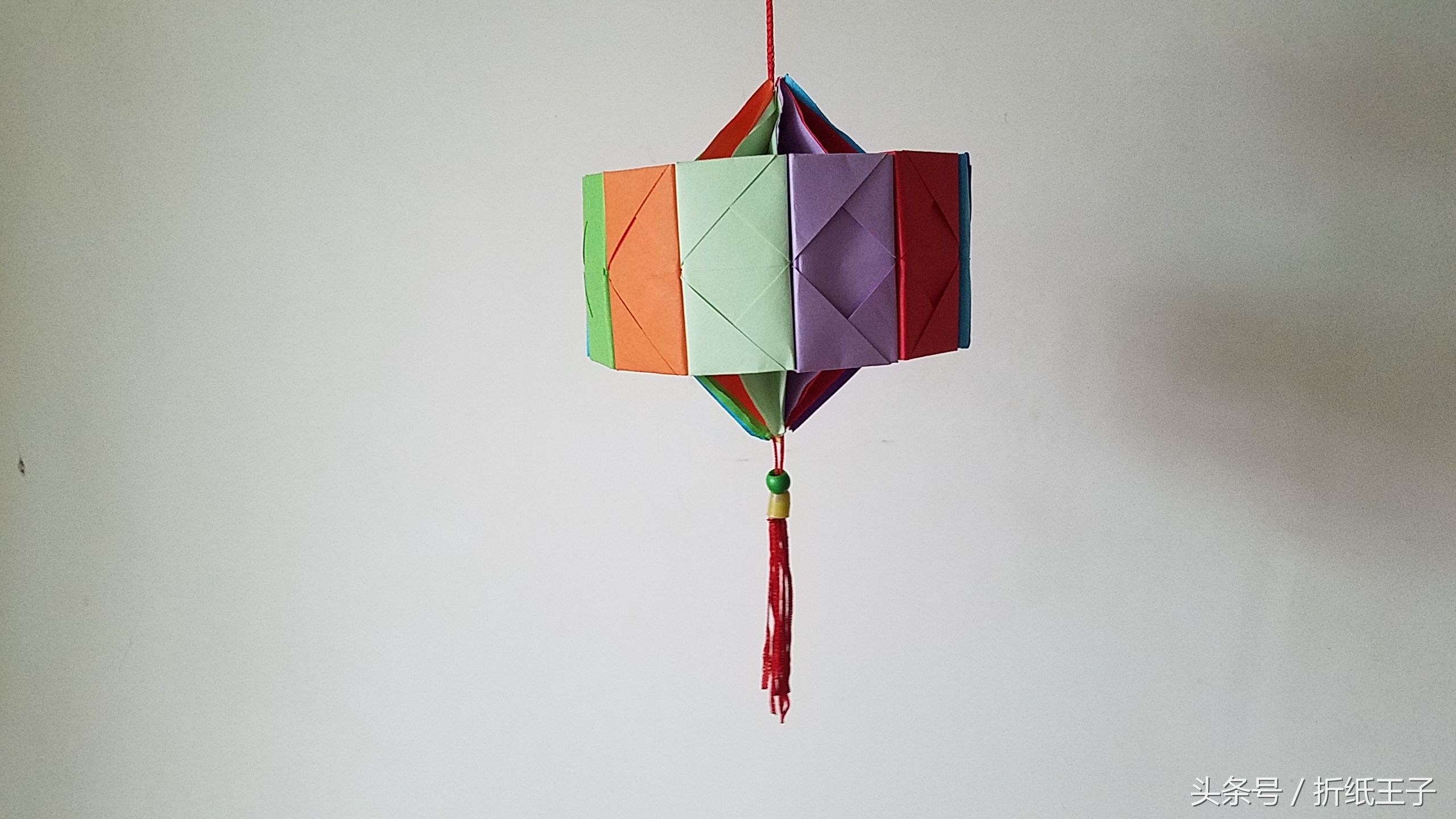 幼儿园折纸大红灯笼教案,国庆折纸灯笼手工作品