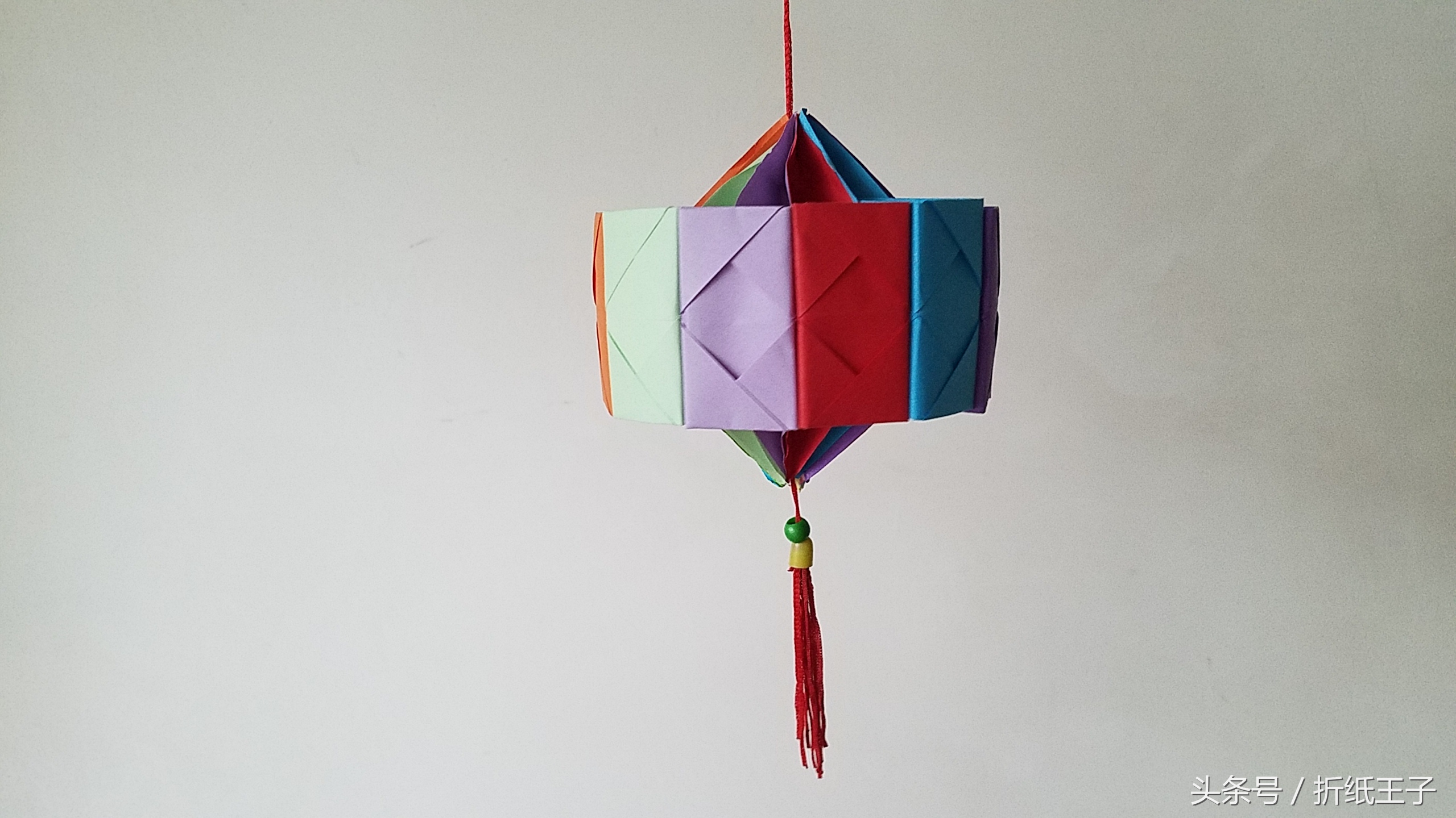 幼儿园折纸大红灯笼教案,国庆折纸灯笼手工作品