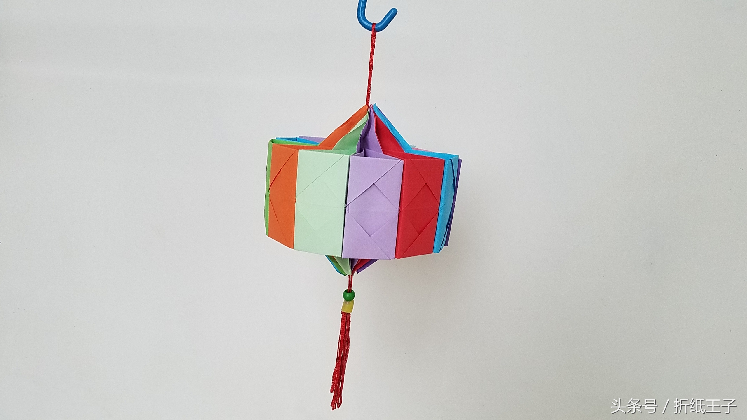 幼儿园折纸大红灯笼教案,国庆折纸灯笼手工作品