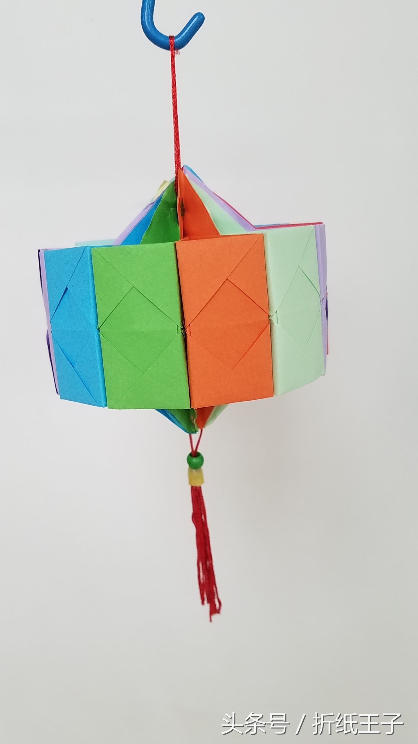 幼儿园折纸大红灯笼教案,国庆折纸灯笼手工作品