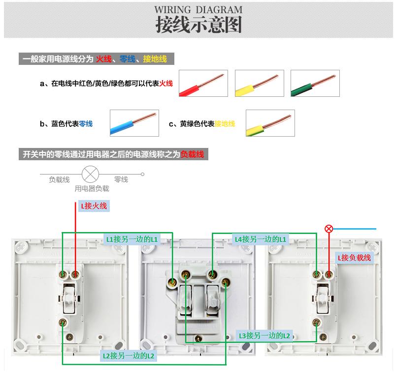 两个开关控制一盏灯接线方法,三个开关控制一个灯怎么接线