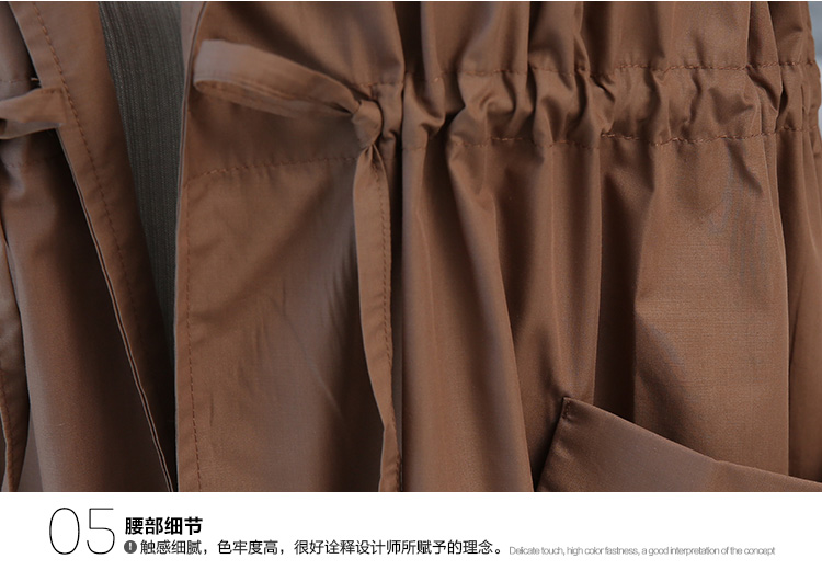 韩版中长款修身春秋风衣女外套,女款风衣外套中长款春秋