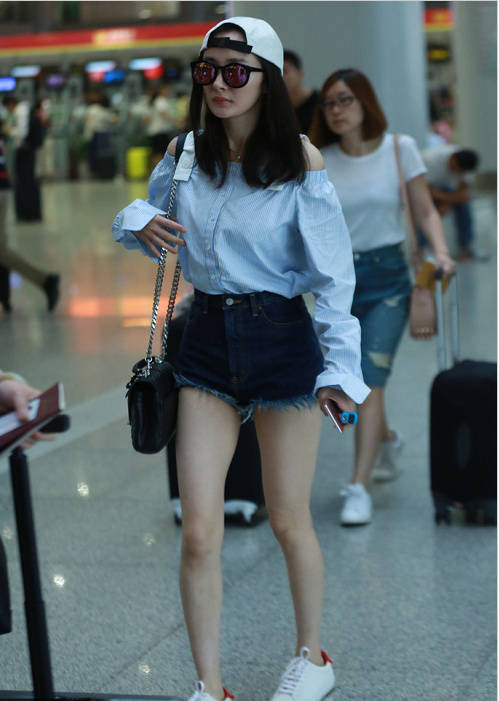 街拍美女杨幂,街拍杨幂范冰冰