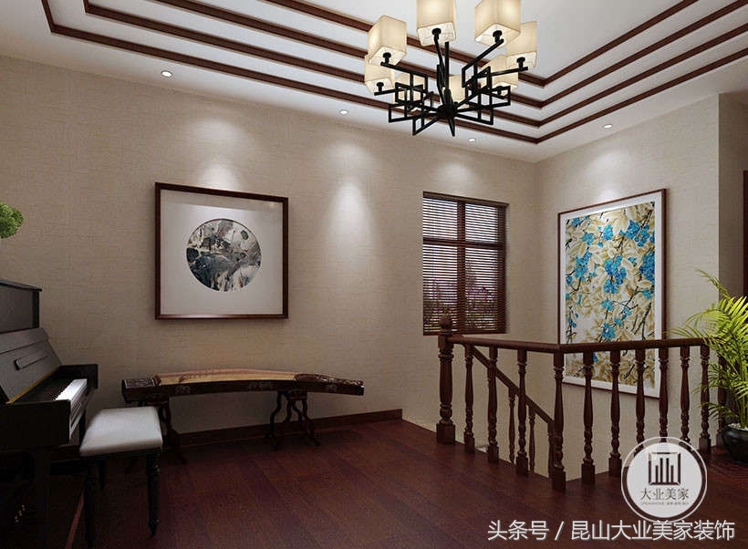 昆山江南理想100平户型装修效果图,昆山新中式风格家庭装修效果图