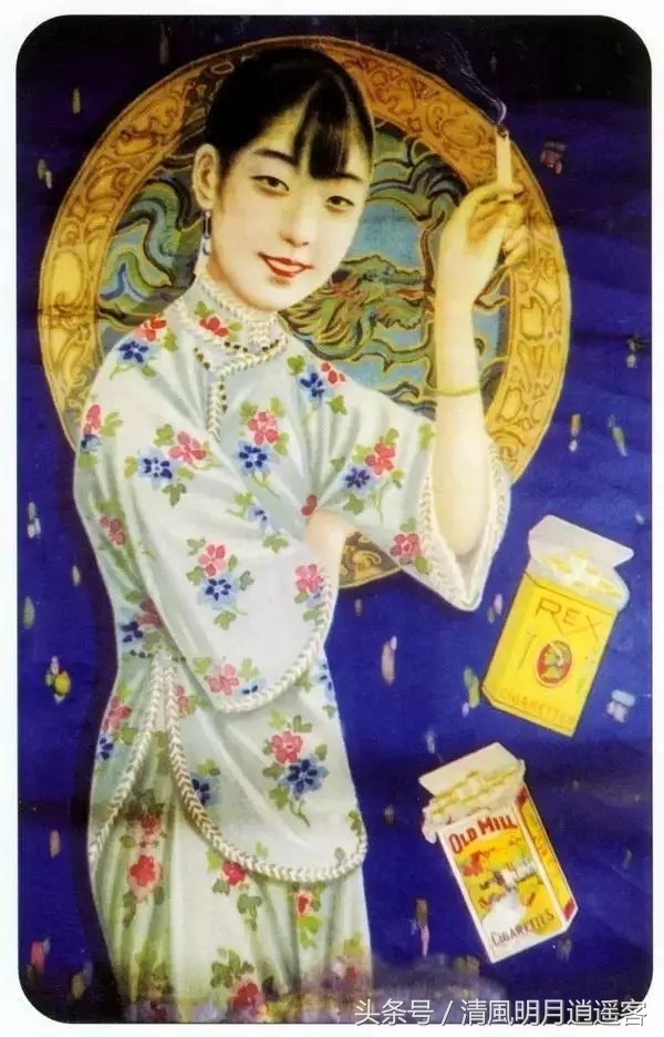 民国香烟广告美女图片,民国时期的烟广告美女