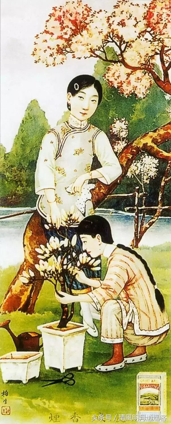 民国香烟广告美女图片,民国时期的烟广告美女