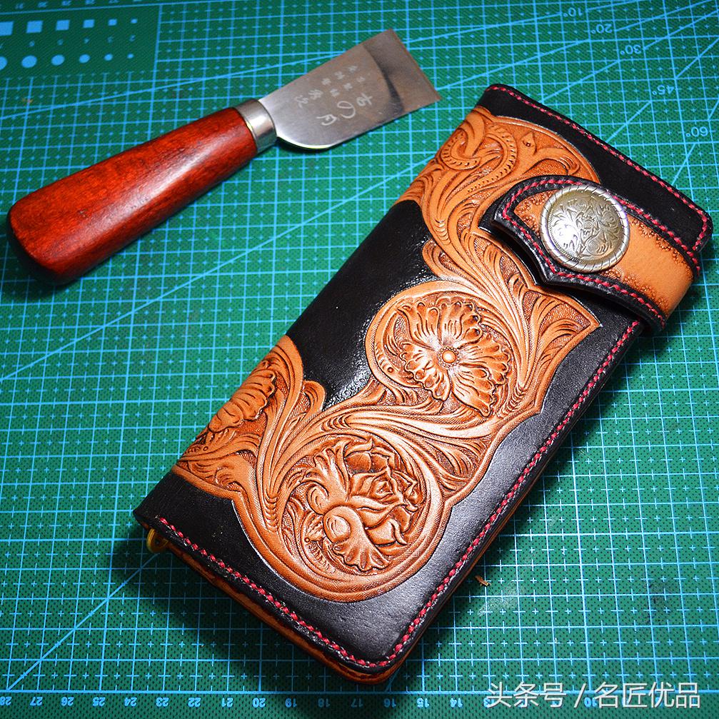 手工皮雕匠人钱包,皮雕手工钱包图片