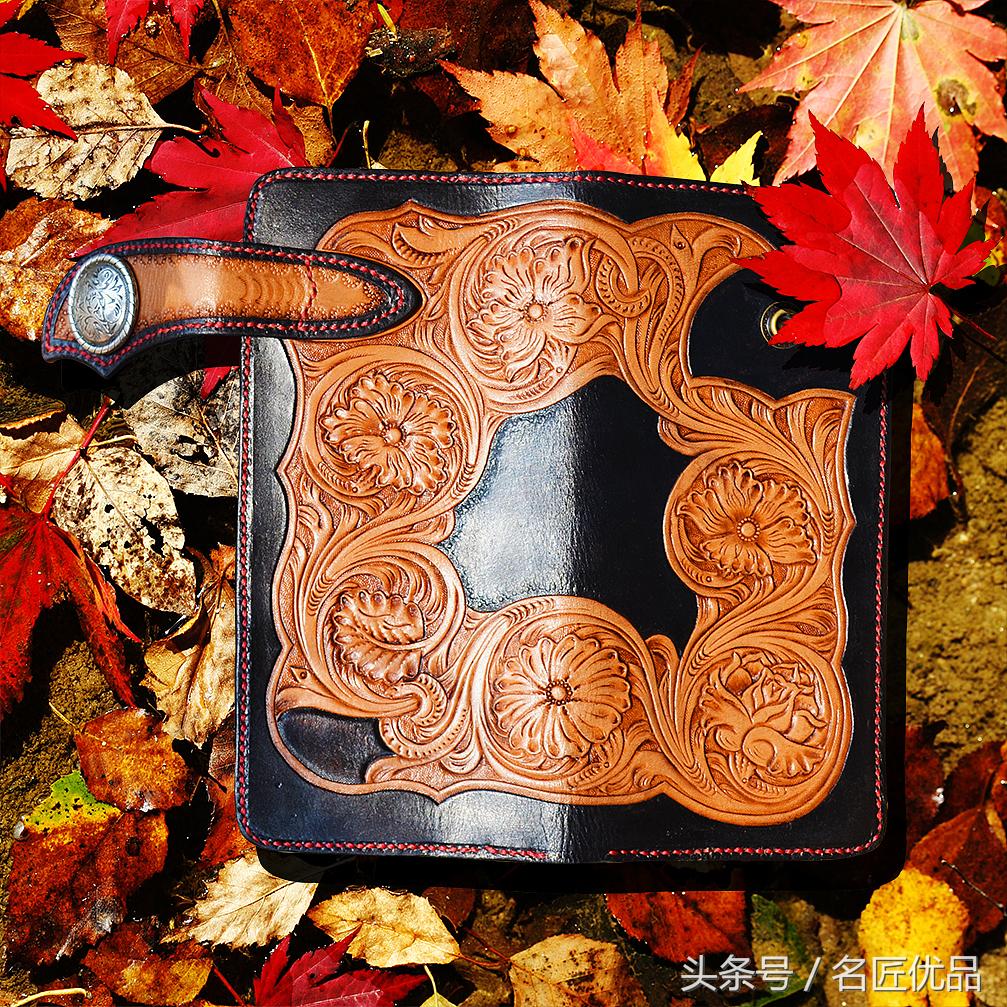 手工皮雕匠人钱包,皮雕手工钱包图片