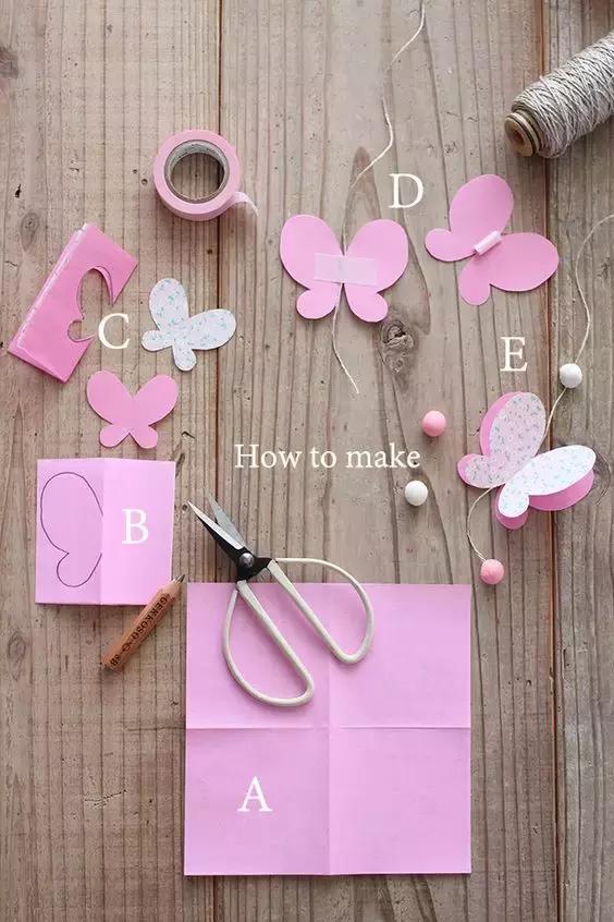 100种最简单的折纸蝴蝶折纸法,diy最简单蝴蝶折纸