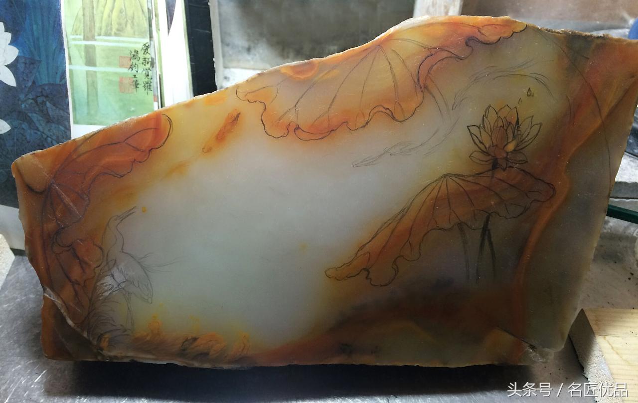 玉雕发丝雕刻过程图片欣赏,玉雕大师郑德雄黄龙玉最新作品