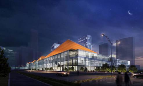 建设中的南京国际博览中心,南京市建邺区国际博览会议中心