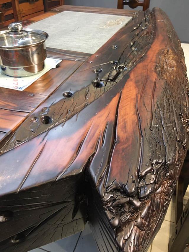 老船木龙骨茶桌图解,老船木茶桌全套批发