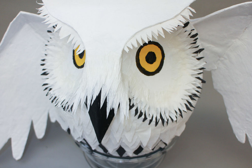 猫头鹰钟表手工制作,猫头鹰树叶手工贴画