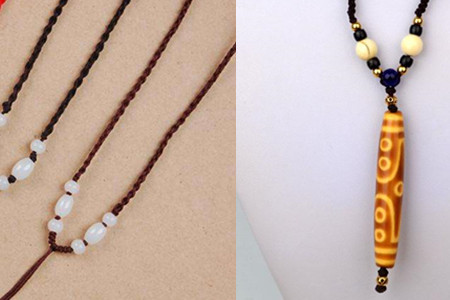 项链绳串珠打结全教程,项链绳结尾打结方法