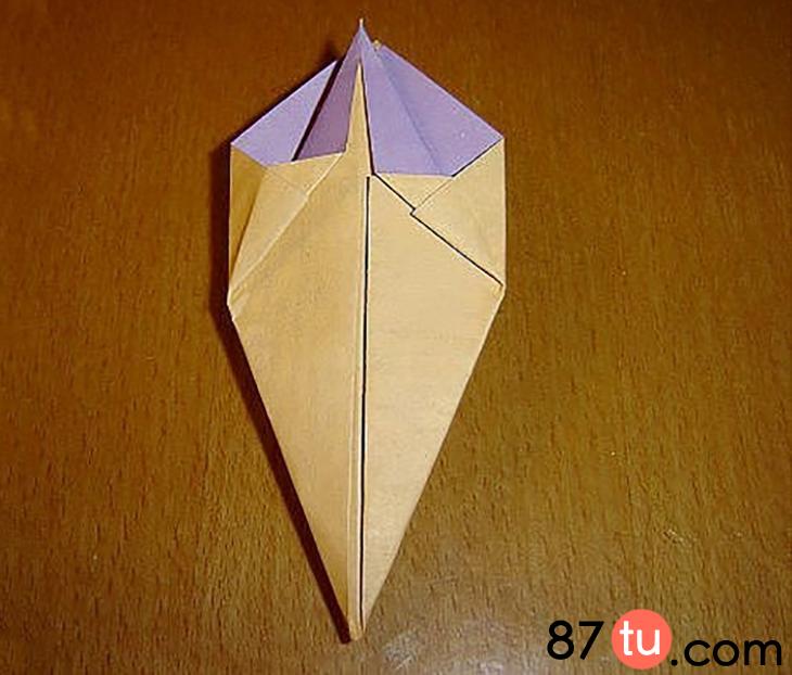 花折纸教程铃兰,铃兰折纸花花教程