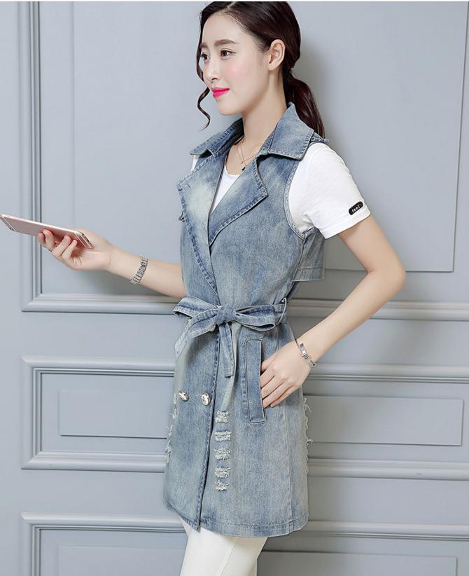 春季牛仔马甲,牛仔宽松时尚马甲