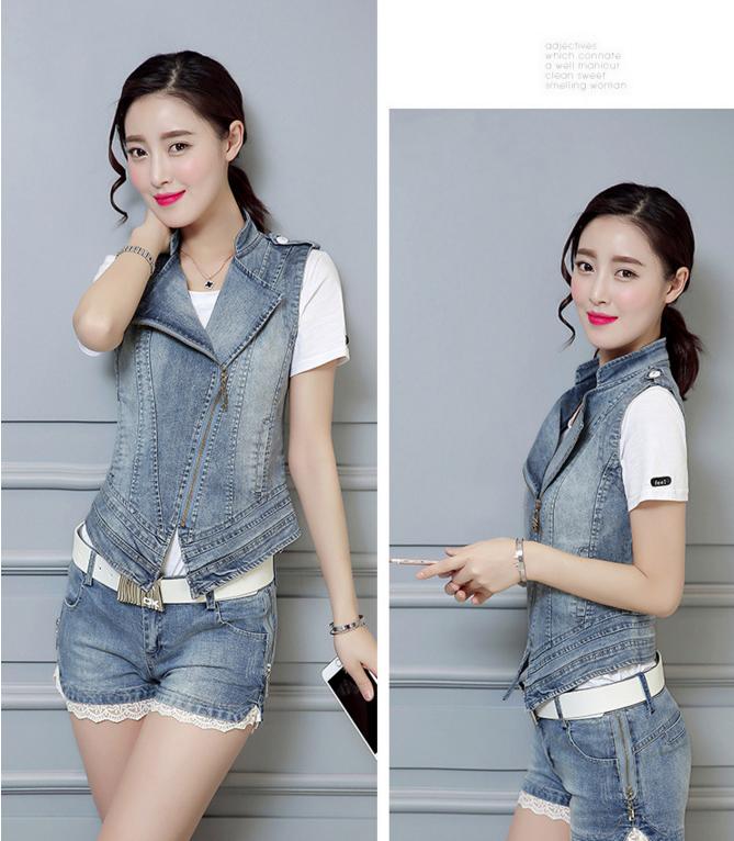 春季牛仔马甲,牛仔宽松时尚马甲